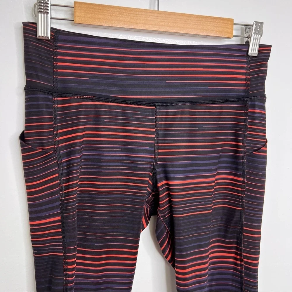 LULULEMON Pace Rival Crop Twisted Dune Alarming Black Leggings